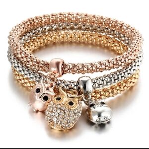 ✨️Sale✨️Fashion Owl  Layered Rhinestones Women's Bangle